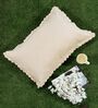 Cream Solid Velvet 27x18 Inches Pillow Cover (1Pc)