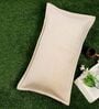 Cream Solid Velvet 27x18 Inches Pillow Cover (1Pc)