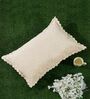 Cream Solid Velvet 27x18 Inches Pillow Cover (1Pc)