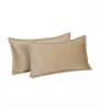 Cream Solid Velvet 27x18 Inches Pillow Covers (Set of 2)
