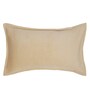 Cream Solid Velvet 27x18 Inches Pillow Covers (Set of 2)