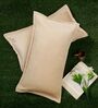 Cream Solid Velvet 27x18 Inches Pillow Covers (Set of 2)