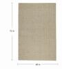 Cream Abstract Wool 4 x 6 Feet Hand Woven Carpet