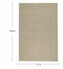 Cream Abstract Wool 6 x 9 Feet Hand Woven Carpet