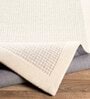 Cream Solid Wool 8 ft x 10 ft Hand tufted Carpet