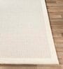 Cream Solid Wool 8 ft x 10 ft Hand tufted Carpet