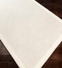 Cream Solid Wool 8 ft x 10 ft Hand tufted Carpet