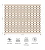 Cream Striped PVC 24x19 Inches Antiskid Shower Bath Mat