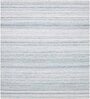 Cream Stripes Pet Yarn 5 ft x 7 ft Hand Woven Carpet
