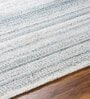 Cream Stripes Pet Yarn 5 ft x 7 ft Hand Woven Carpet