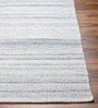 Cream Stripes Pet Yarn 5 ft x 7 ft Hand Woven Carpet