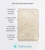 Cream Super Absorbent 100% Cotton Bath Mat