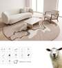 Beige Abstract Woolen 48 x 48 Inches Hand Tufted Rug