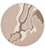 Beige Abstract Woolen 48 x 48 Inches Hand Tufted Rug