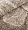 Beige Solid Woolen 48 x 72 Inches Hand Tufted Rug
