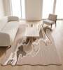 Beige Solid Woolen 48 x 72 Inches Hand Tufted Rug