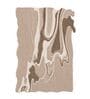 Beige Solid Woolen 48 x 72 Inches Hand Tufted Rug