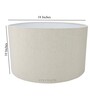 Groove Cream Cotton Fabric Solid Lampshade