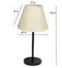 Cream Texture Fabric Shade Table Lamp, Modern Bedside & Desk Lamp with Metal Base for Bedroom, Living Room & Home Decor