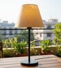 Cream Texture Fabric Shade Table Lamp, Modern Bedside & Desk Lamp with Metal Base for Bedroom, Living Room & Home Decor
