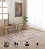 Cream Traditional Hand Woven 6 Ft X 4 Ft  Dhurrie