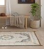 Cream Traditional Hand Woven 6 Ft X 4 Ft  Dhurrie