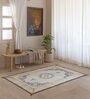 Cream Traditional Hand Woven 6 Ft X 4 Ft  Dhurrie
