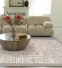 Cream Traditional Polyester 3 ft x 5 ft Machine Made Carpet