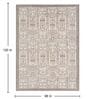 Cream Traditional Polyester 8 ft x 10 ft Machine Made Carpet