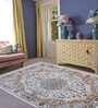 Cream Traditional Polypropylene 6 ft x 9 ft Machine Made Carpet