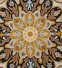 Cream Traditional Wool 5 ft x 7 ft Hand Tufted Carpet