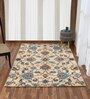 Cream Traditional Wool 5 ft x 7 ft Hand Tufted Carpet