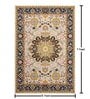 Cream Traditional Wool 5 ft x 7 ft Hand Tufted Carpet