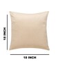 Cream Velevt Solids 18x18 inches  Large Cushion Covers  (2Pcs)
