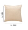 Cream Velevt Solids 24x24 inches  Large Cushion Covers  (2Pcs)