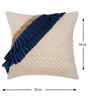 Cream Velvet Abstract 16X16 Inches Cushion Covers (Pack of 2)