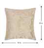 Cream Velvet Abstract 16X16 Inches Cushion Covers (Pack of 2)