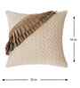 Cream Velvet Abstract 16X16 Inches Cushion Covers (Pack of 2)