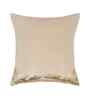 Cream Velvet Abstract 16X16 Inches Cushion Covers (Pack of 2)