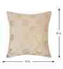 Cream Velvet Abstract 16X16 Inches Cushion Covers (Pack of 2)