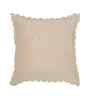 Cream Velvet Abstract 16X16 Inches Cushion Covers (Pack of 2)