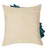 Cream Velvet Abstract 16X16 Inches Cushion Covers (Pack of 2)