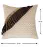 Cream Velvet Abstract 16X16 Inches Cushion Covers (Pack of 2)