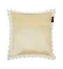 Cream Velvet Abstract 16X16 Inches Cushion Covers (Pack of 2)