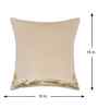 Cream Velvet Abstract 16X16 Inches Cushion Covers (Pack of 2)