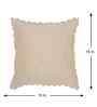 Cream Velvet Abstract 16X16 Inches Cushion Covers (Pack of 2)