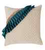 Cream Velvet Abstract 16X16 Inches Cushion Covers (Pack of 2)