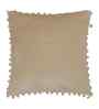 Cream Velvet Abstract 16X16 Inches Cushion Covers (3Pcs)