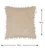 Cream Velvet Abstract 16X16 Inches Cushion Covers (Pack of 3)