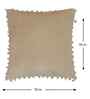 Cream Velvet Abstract 16X16 Inches Cushion Covers (3Pcs)